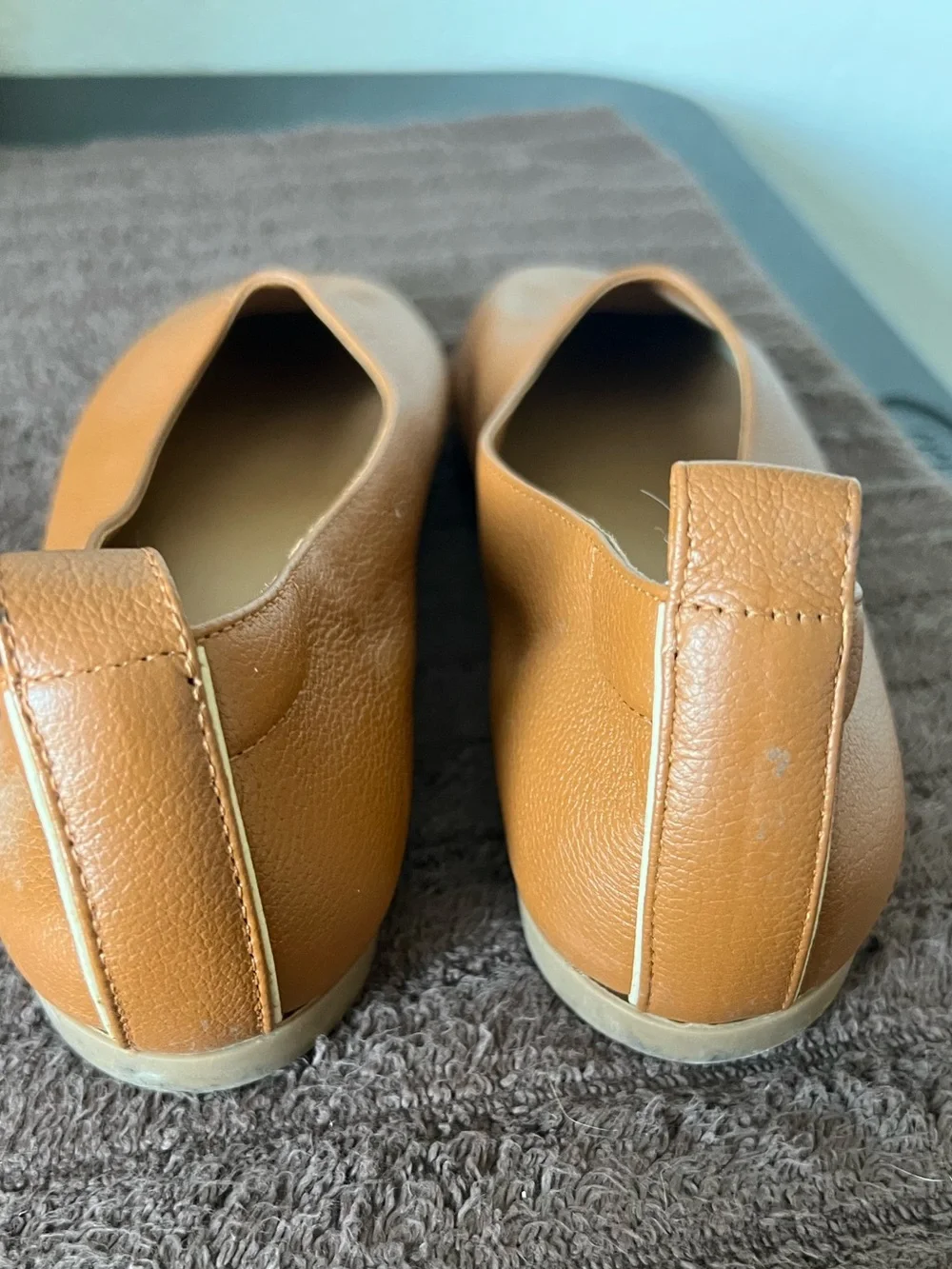 Everlane The Day Flat Camel Leather Ballet Flats Size 6.5